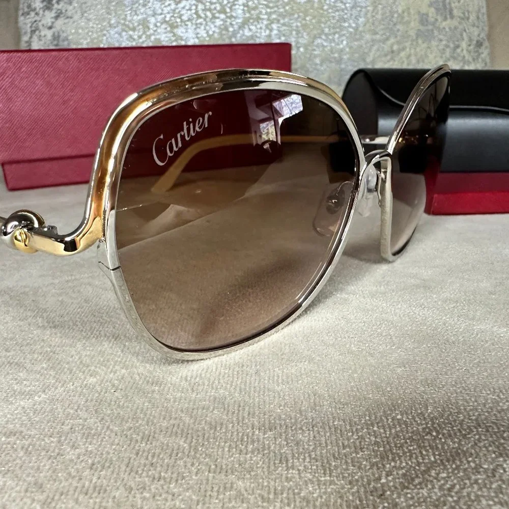 Cartier CT0090S 001 Cartier Trinity Sunglasses